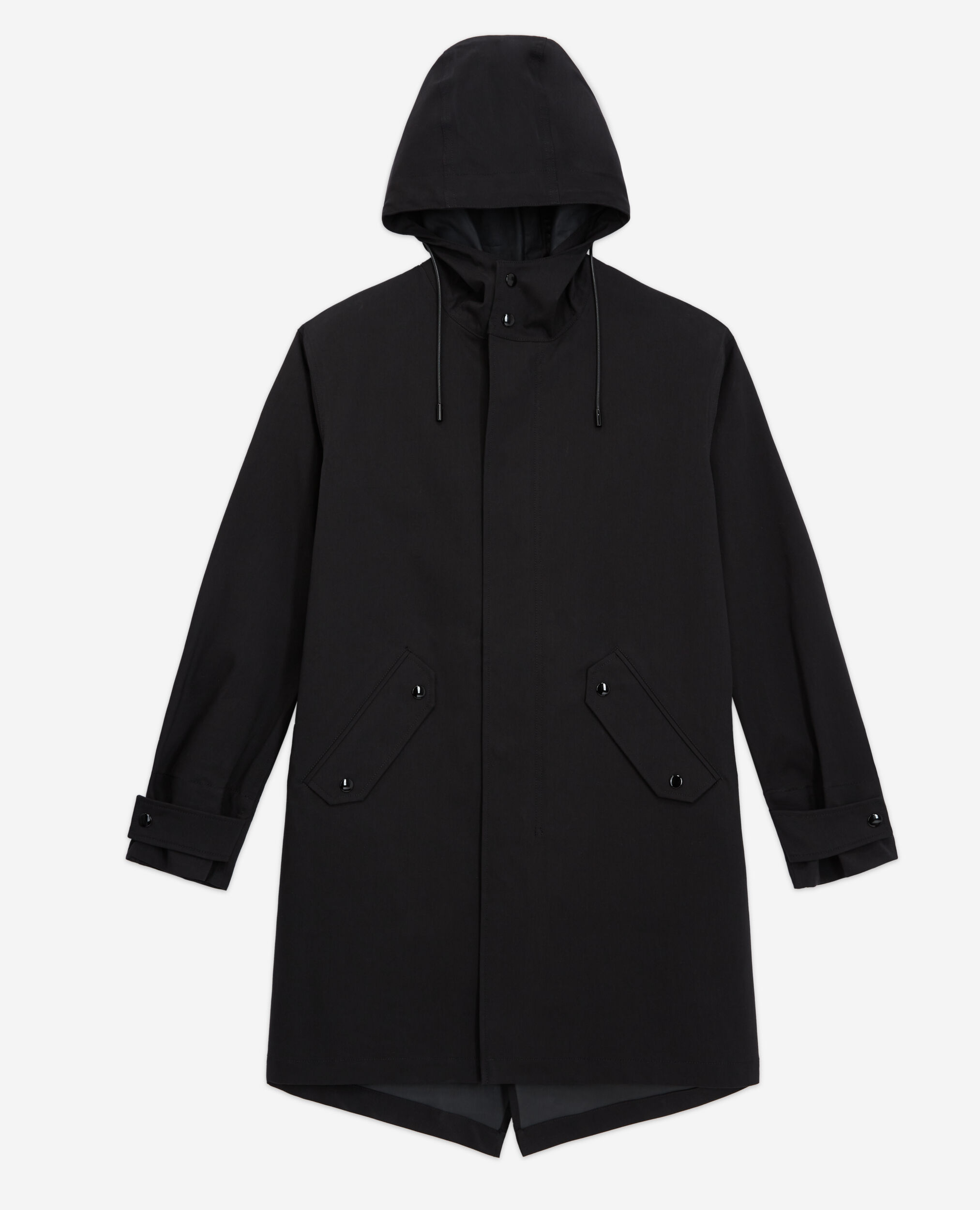 Black cotton parka