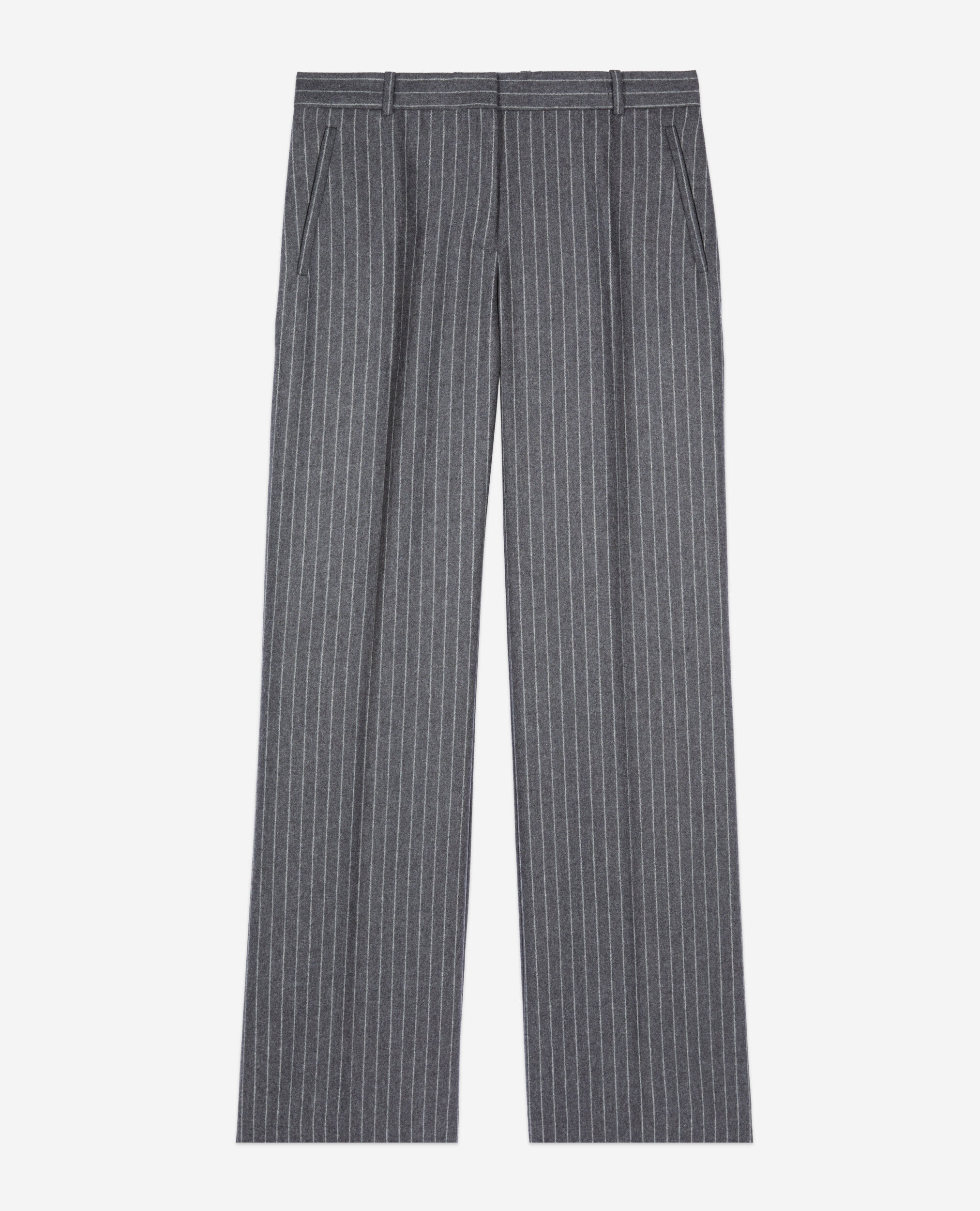 Straight striped tailored pants, LIGHT GREY, hi-res image number null
