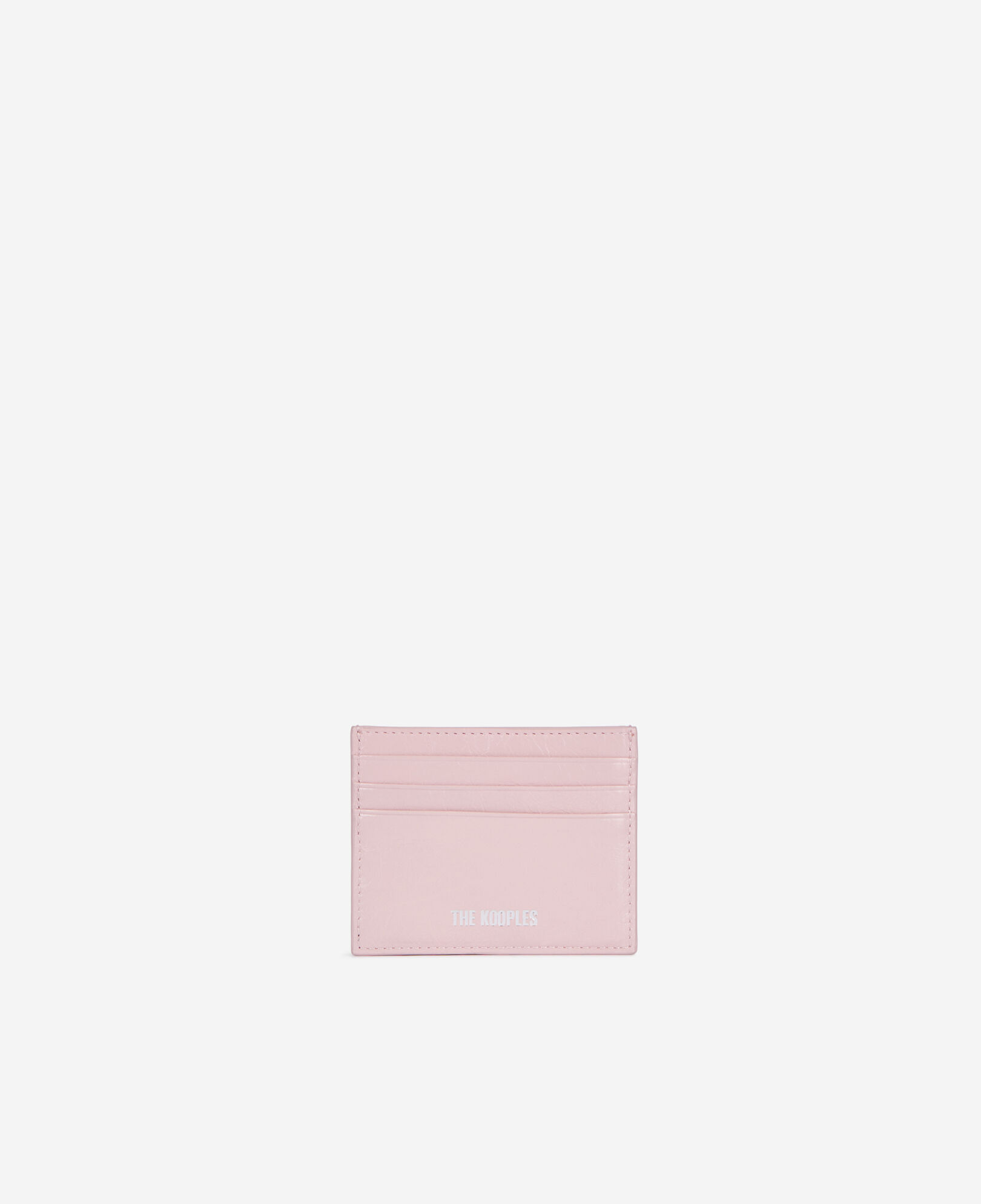 The Kooples WOMEN PINK amelia pink leather card holder