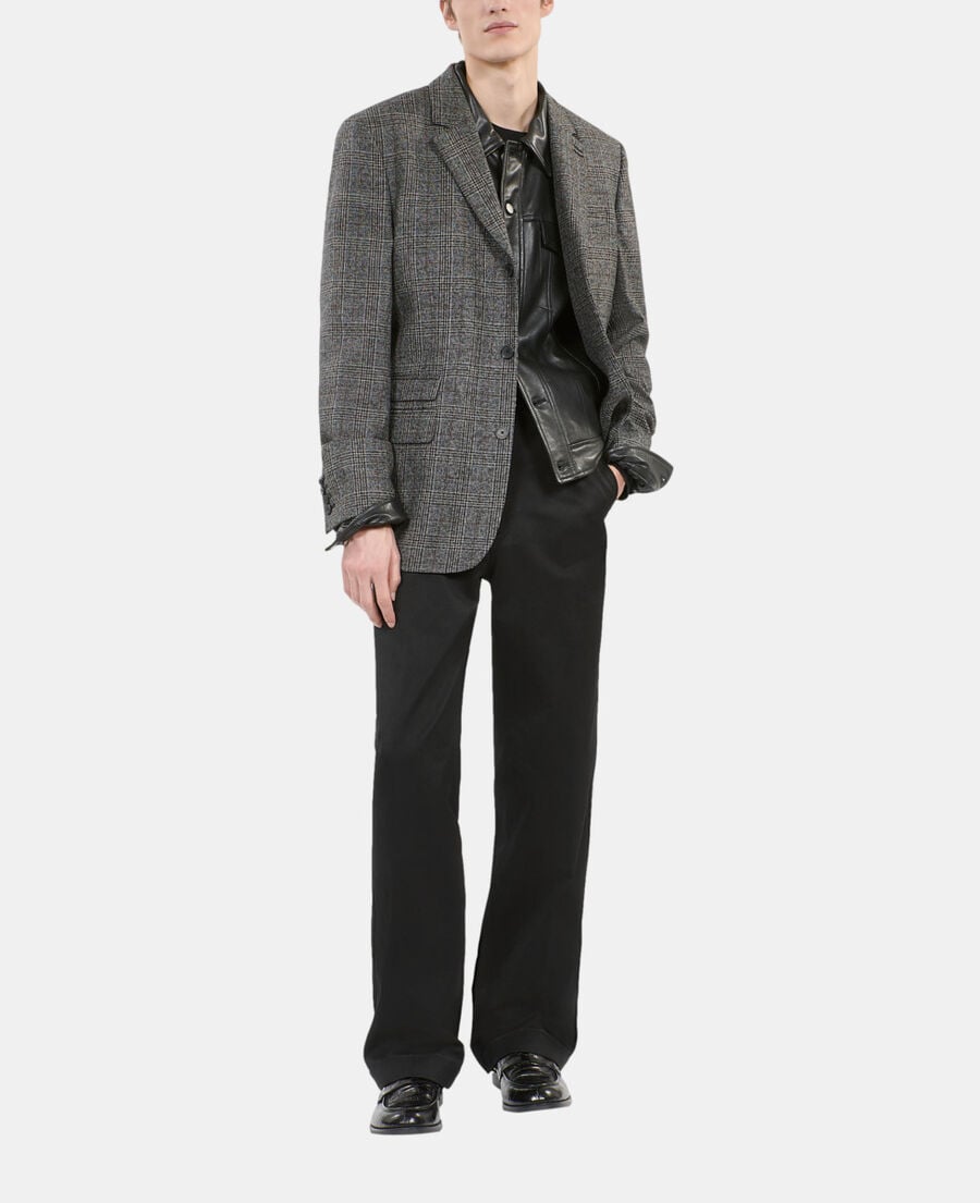 The Kooples H BROWN / BLACK prince of wales wool blazer