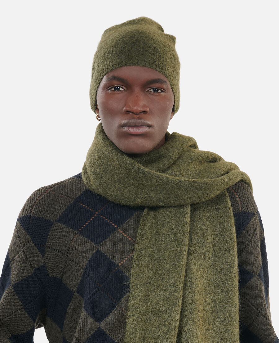 The Kooples MIXTE OLIVE NIGHT écharpe en mohair kaki