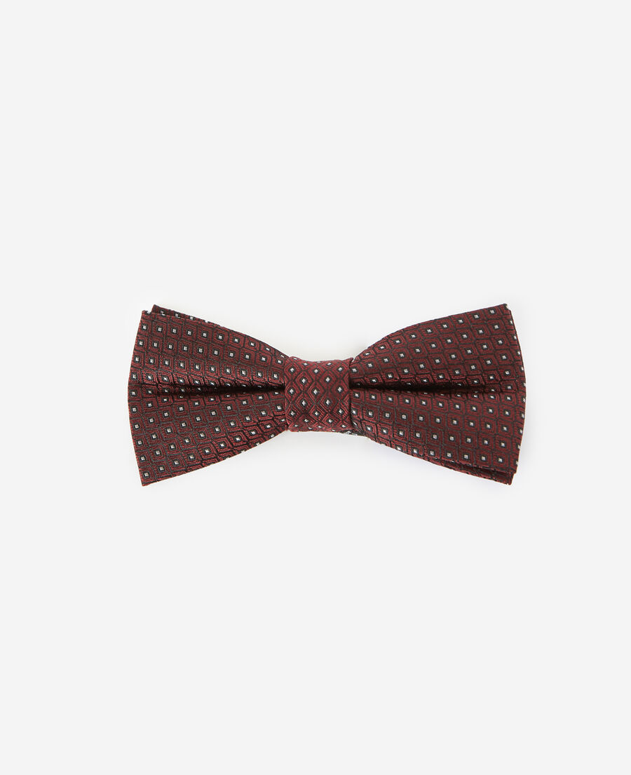 The Kooples HOMBRE BORDEAUX pajarita burdeos seda con rombos