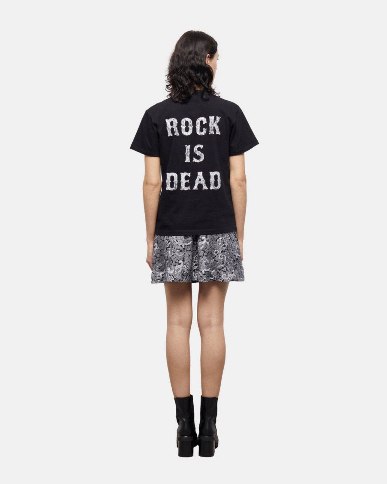 The Kooples MUJER BLACK camiseta serigrafiada negra para mujer