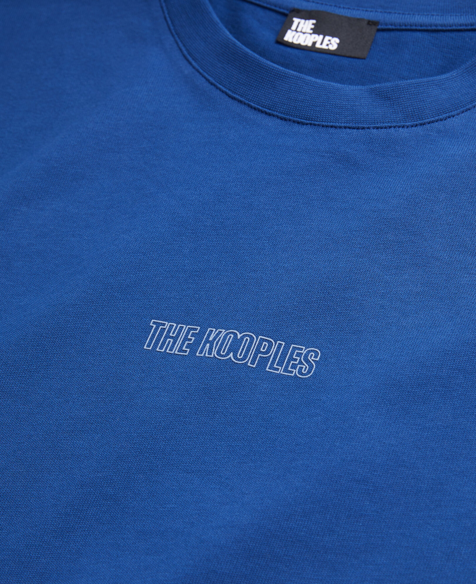 The Kooples MEN ROYAL BLUE - DARK NAVY men's bright blue logo t-shirt