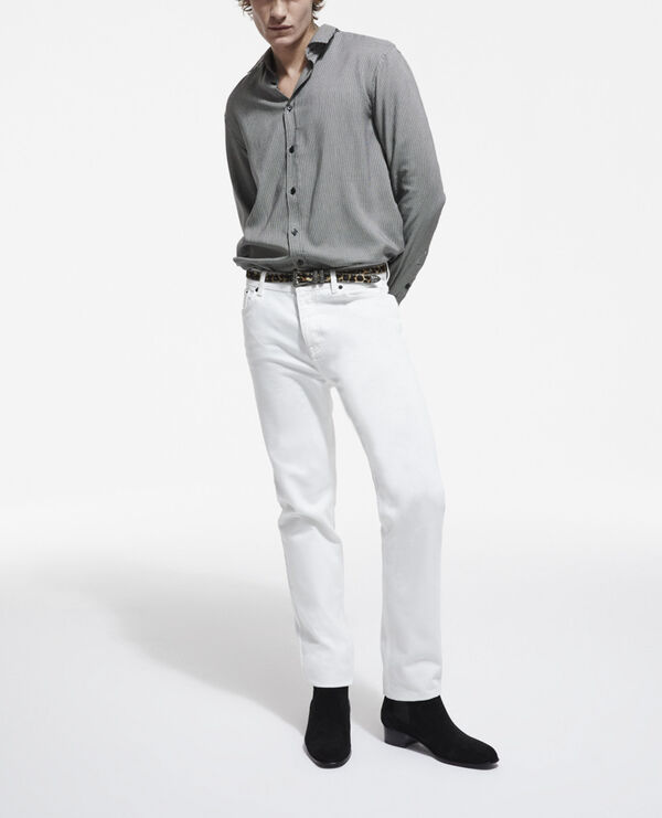 The Kooples H BLACK WHITE printed shirt with classic collar