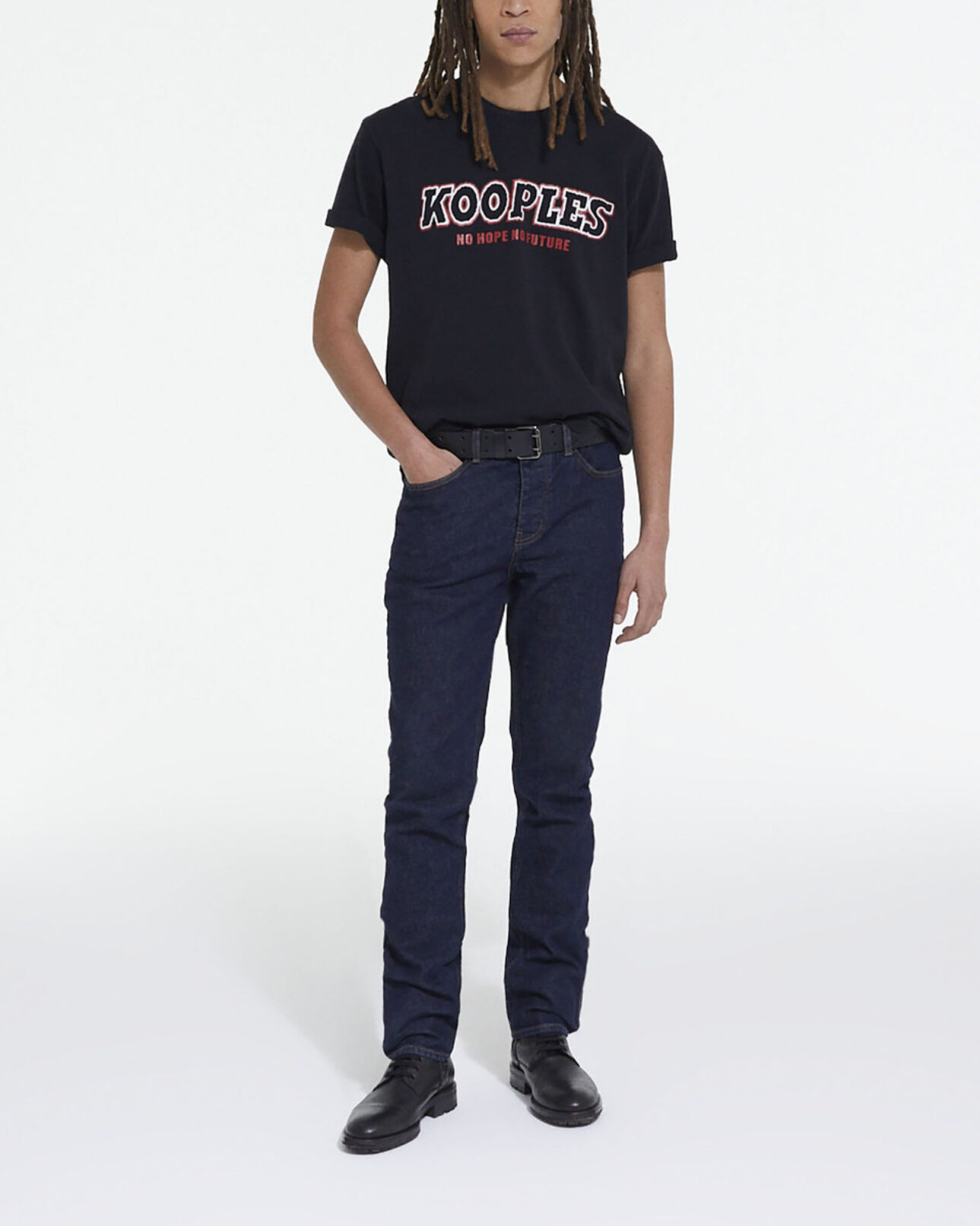 The Kooples HOMME BLACK t-shirt noir