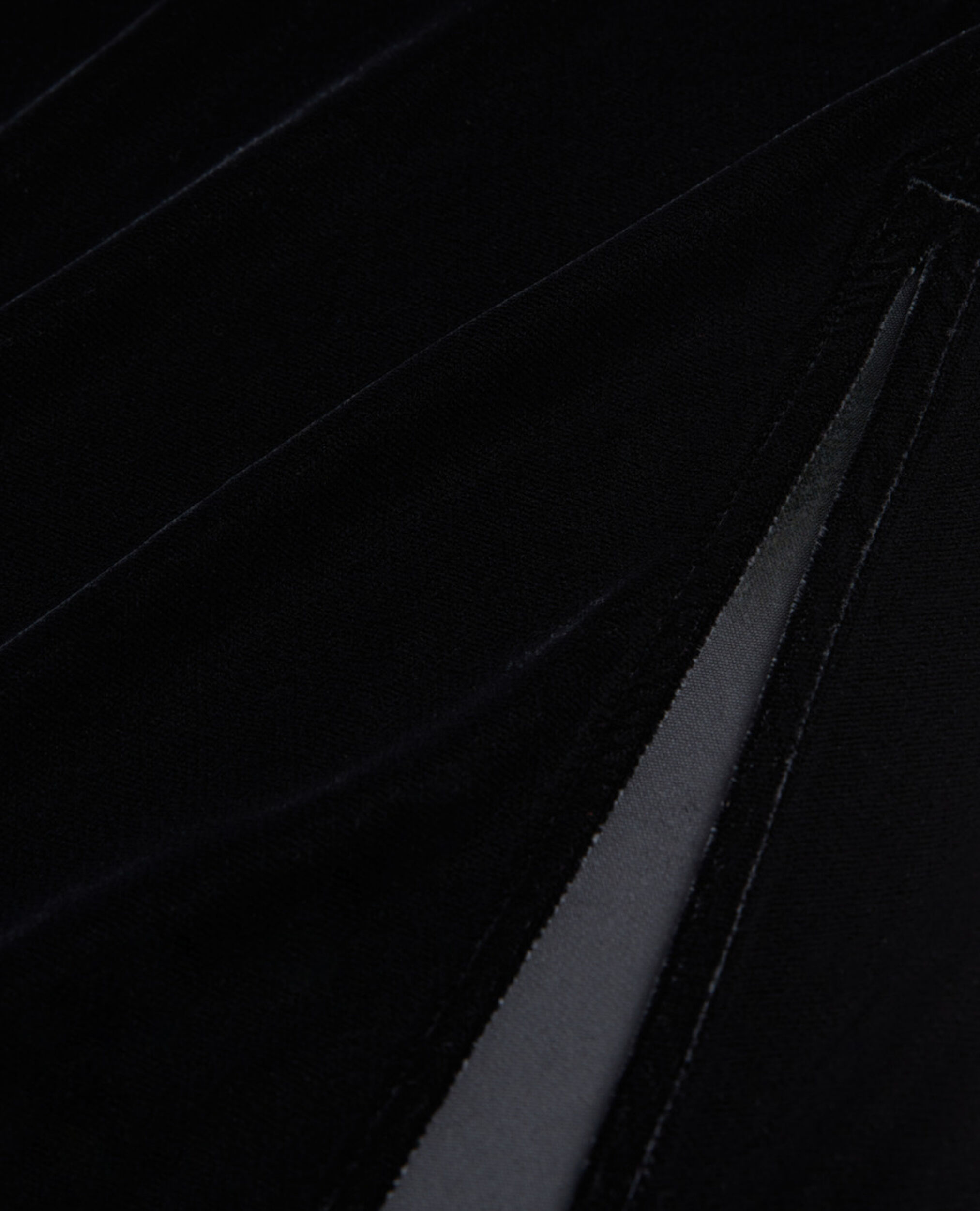 Long black velvet skirt, BLACK, hi-res image number null