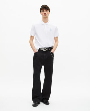 The Kooples HOMME WHITE polo en piqué col classique blanc