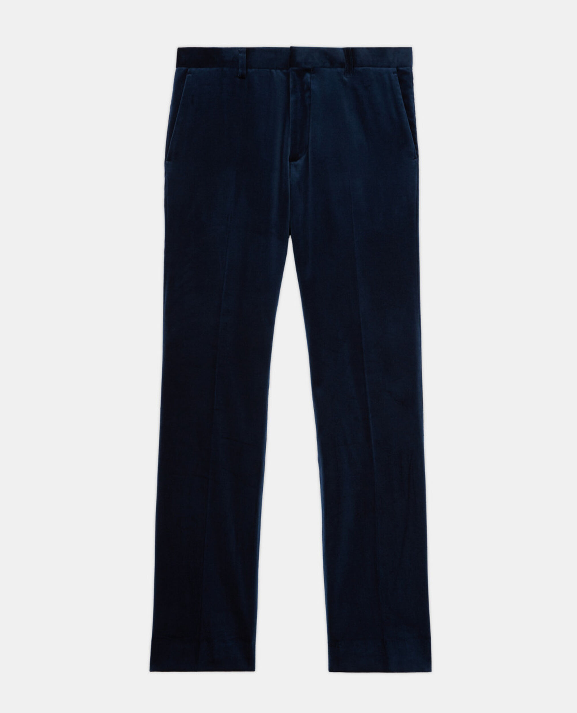 Blue velvet suit pants, NAVY, hi-res image number null