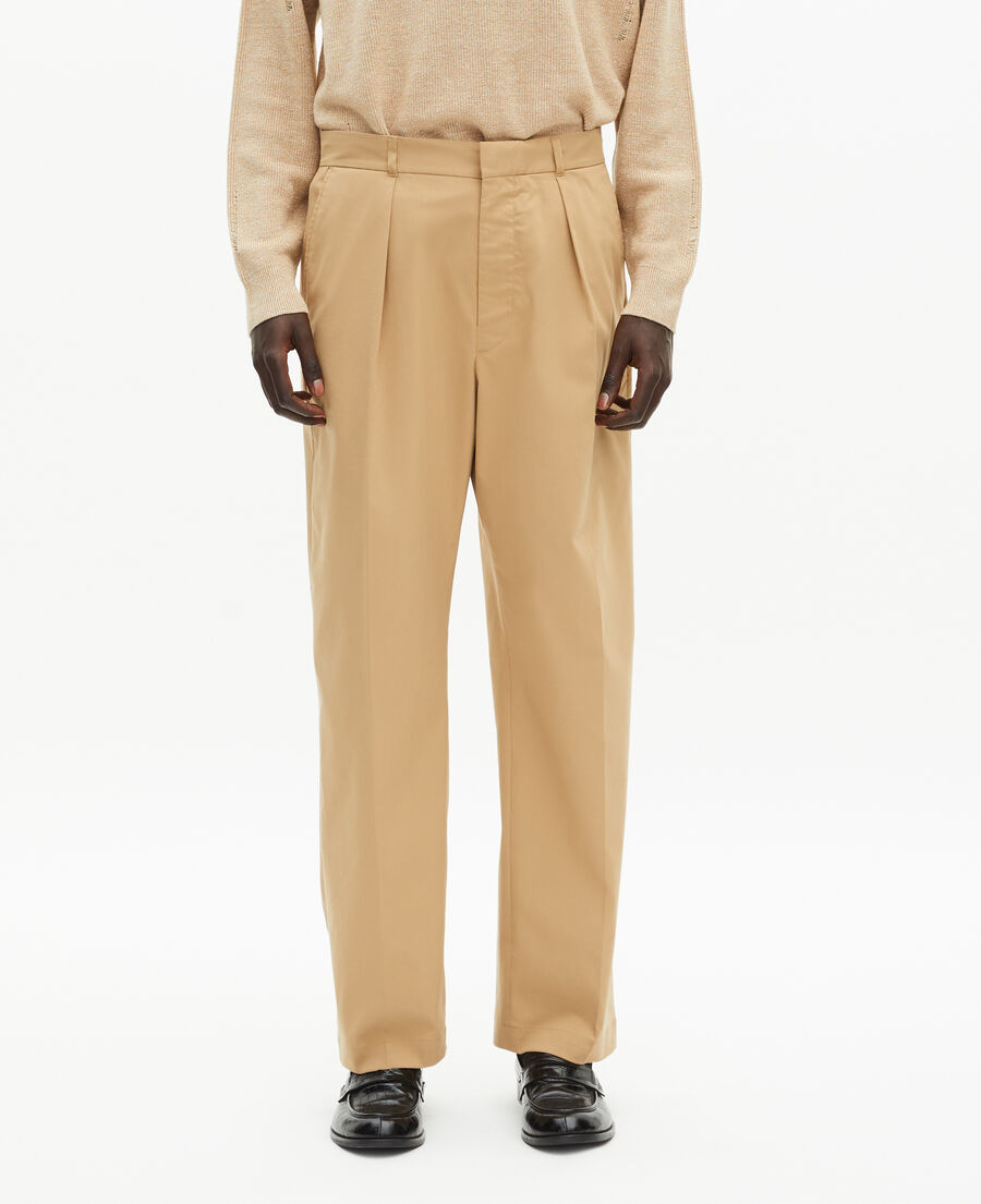 The Kooples MEN BEIGE beige pleated pants