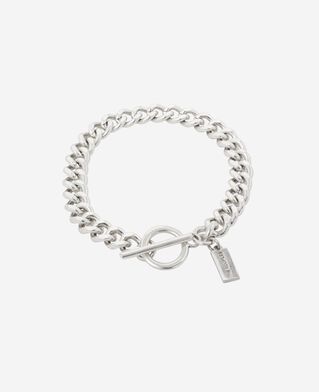 The Kooples HOMME SILVER bracelet large en cha&icirc;ne argent&eacute;