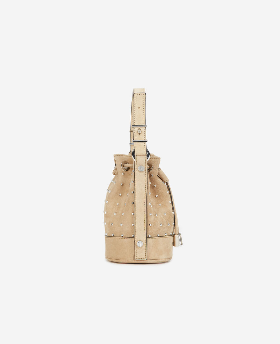 tasche small tina leder beige