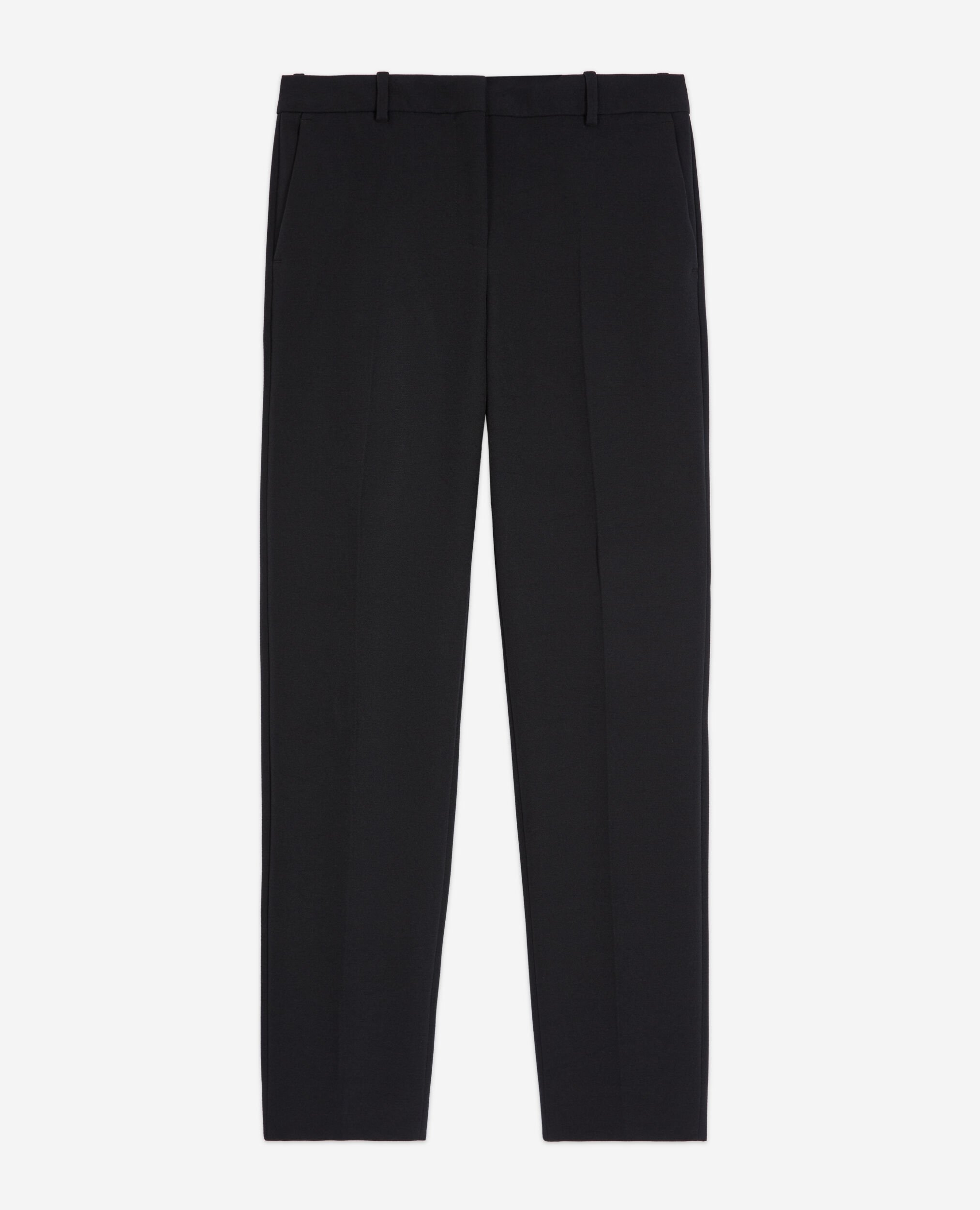 Pantalón de traje de crepé negro, BLACK, hi-res image number null