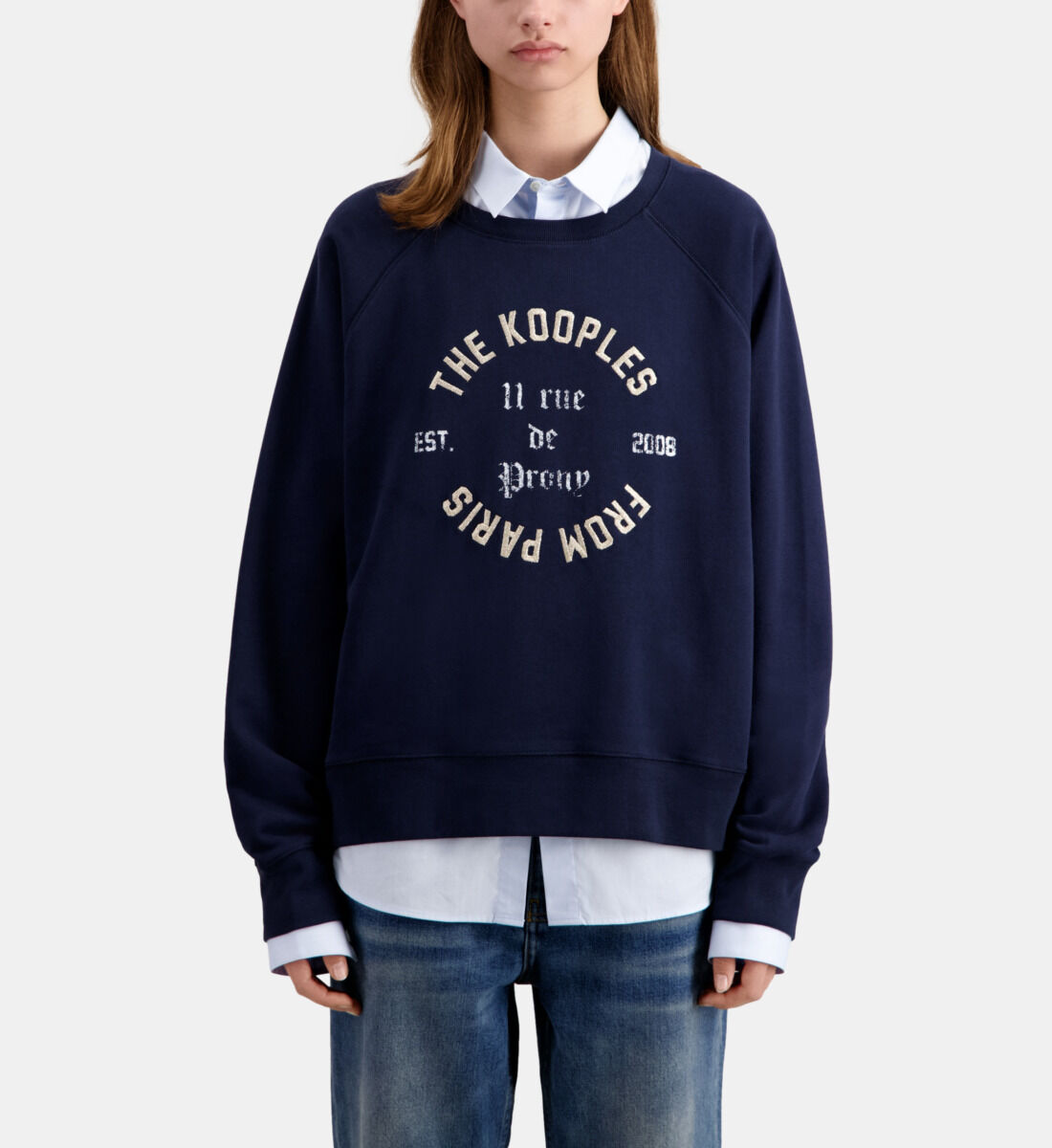 Womens navy sales blue sweatshirt