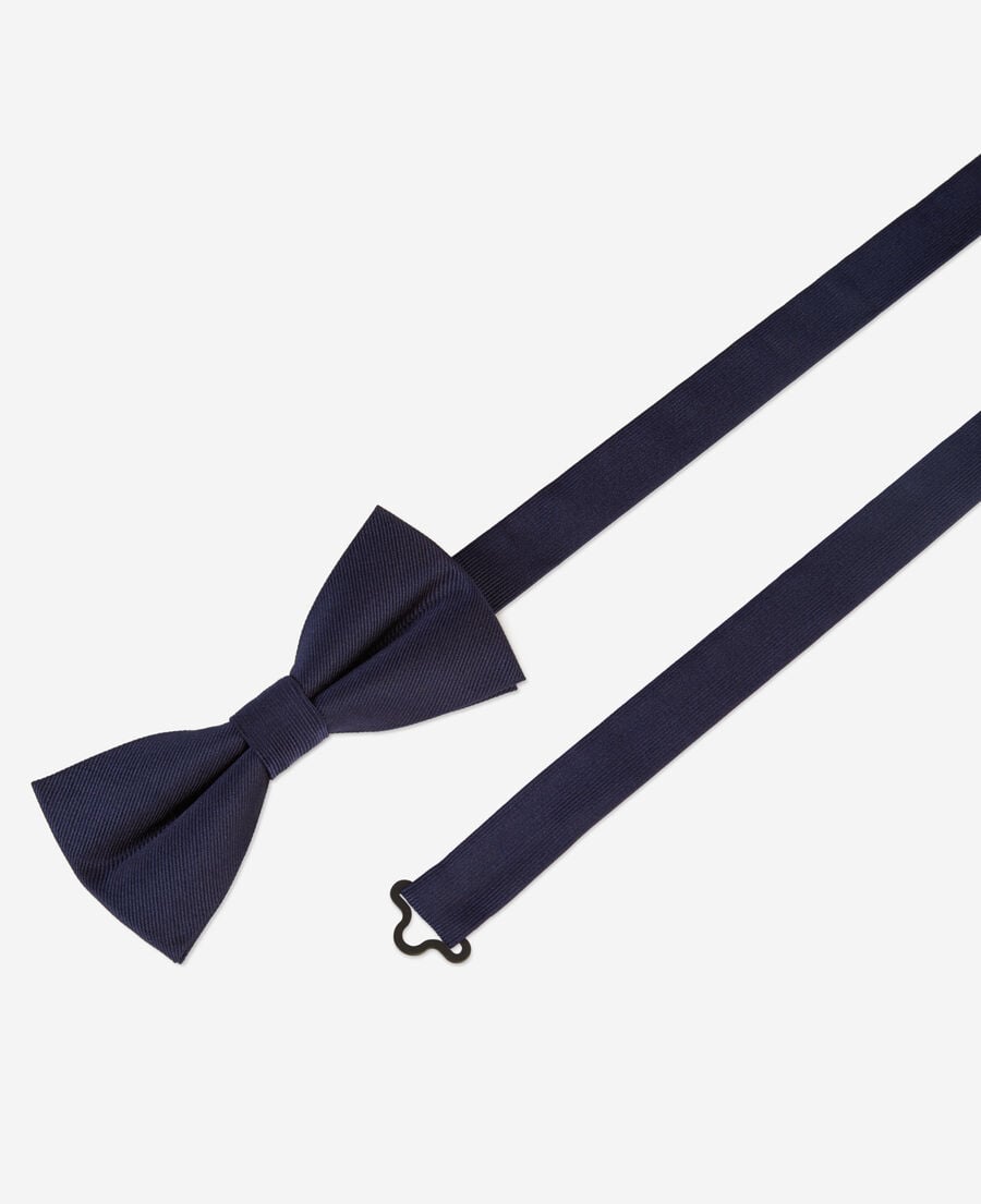 The Kooples H NAVY black and navy silk bow tie