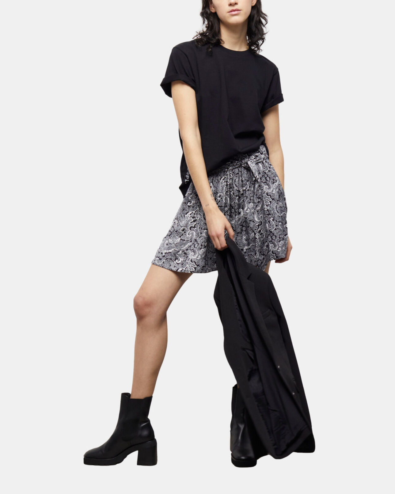 The Kooples FEMME BLACK t-shirt femme sérigraphié noir