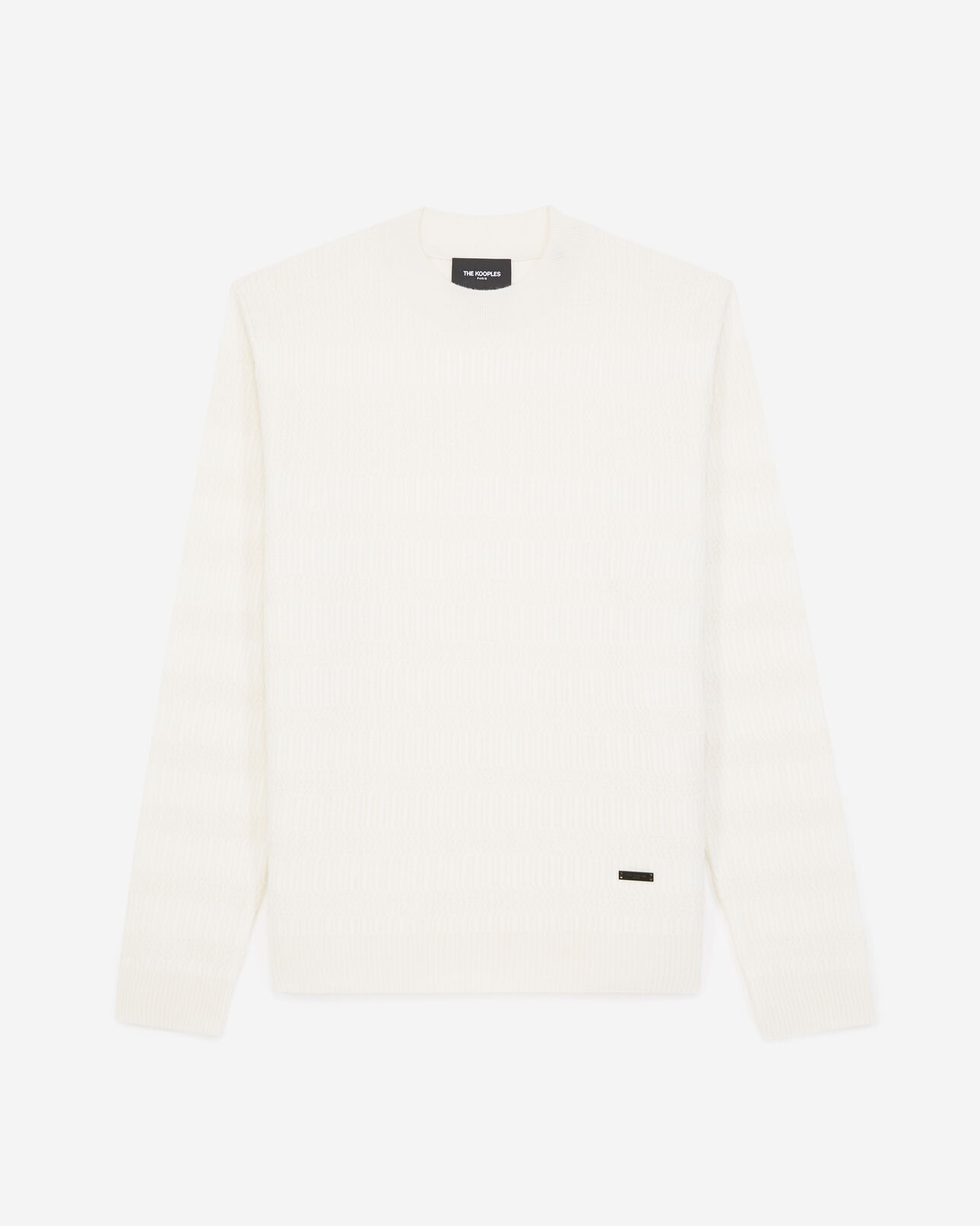 The Kooples HOMME OFF WHITE pull col rond écru laine
