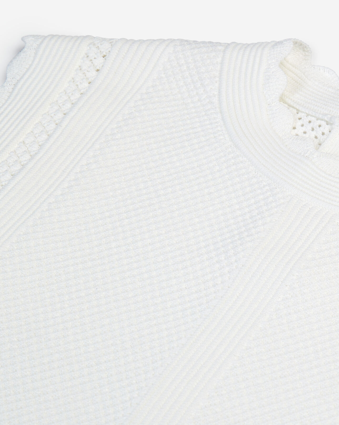 The Kooples WOMEN WHITE white openwork knit top