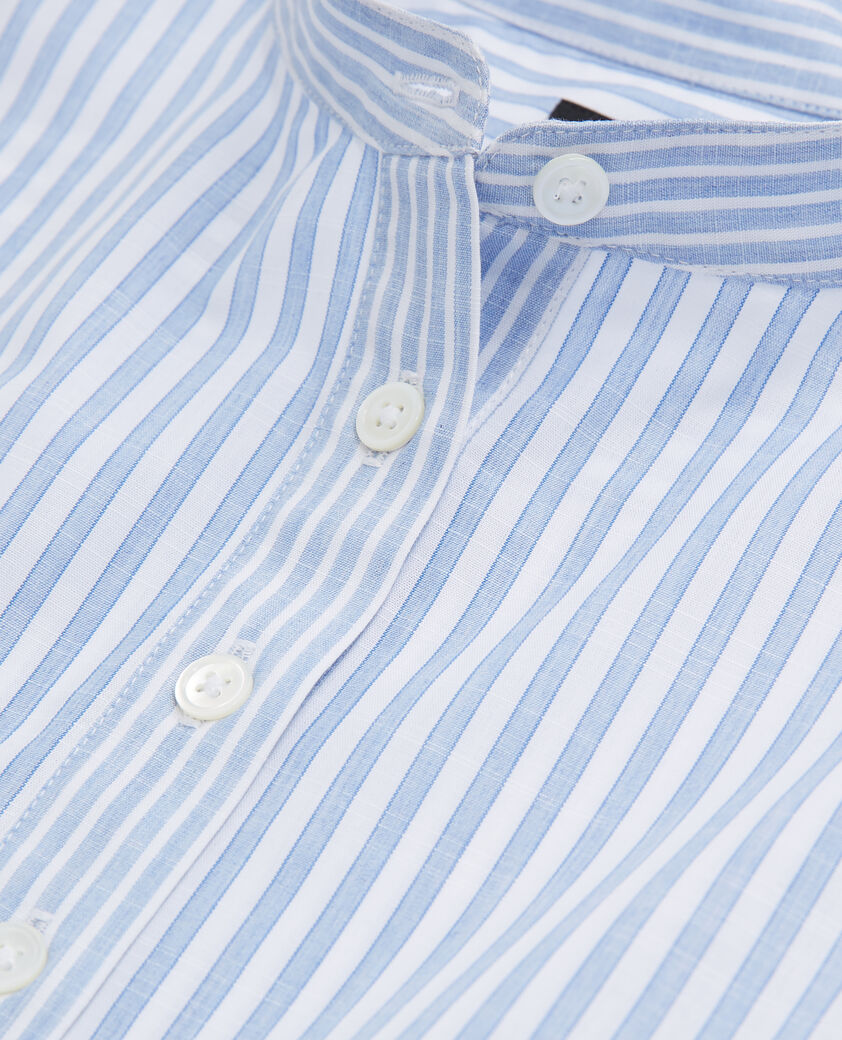 The Kooples FEMME BLUE WHITE chemise col officier &agrave; rayures