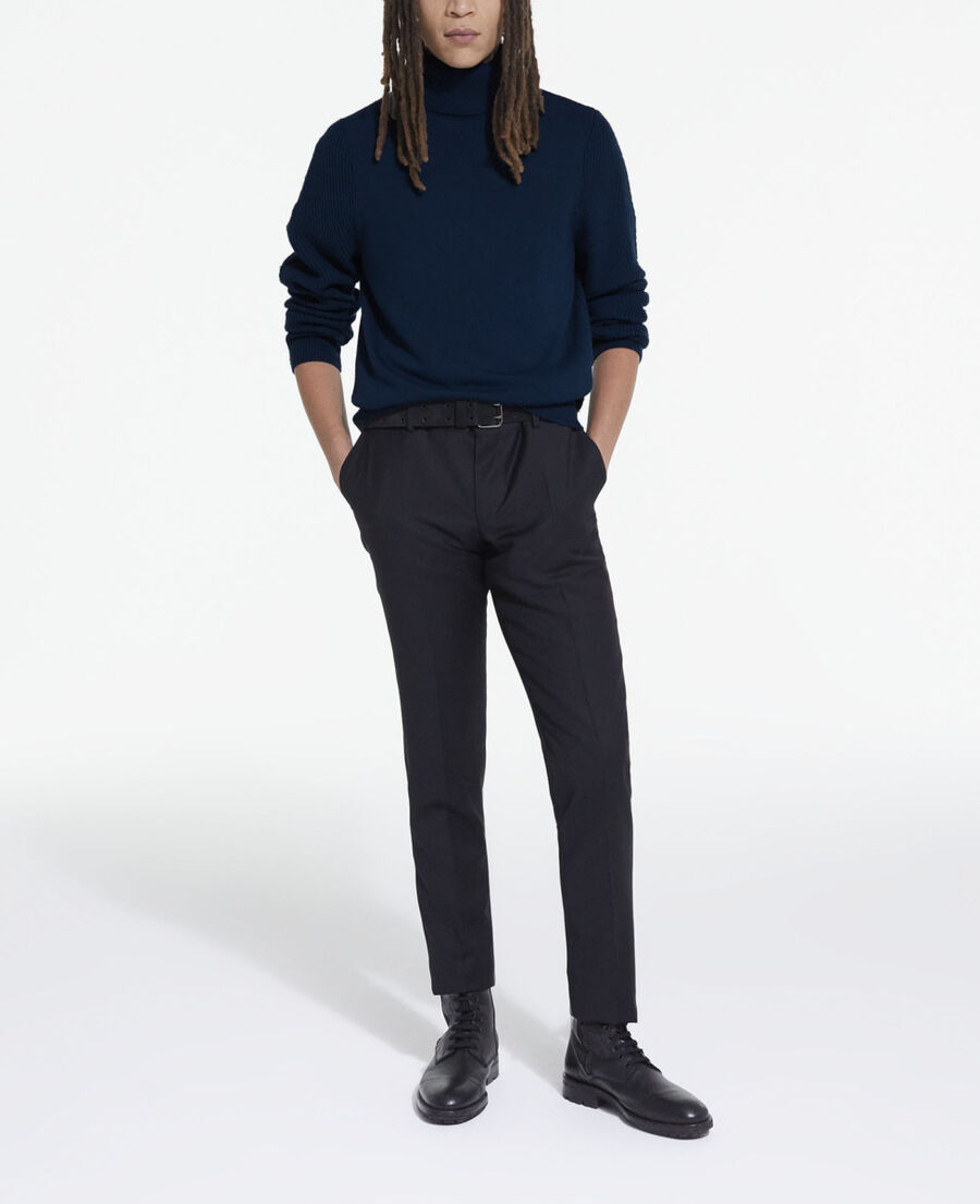 blue wool sweater