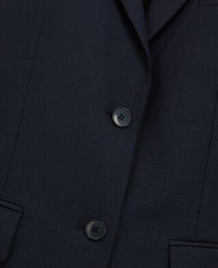The Kooples FEMME NAVY veste tailleur en laine coupe cintrée bleu marine