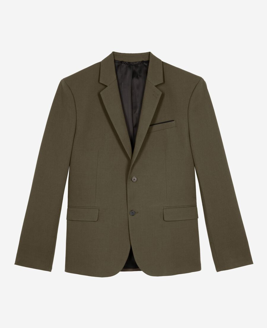 The Kooples MEN KAKI khaki cotton - linen suit jacket