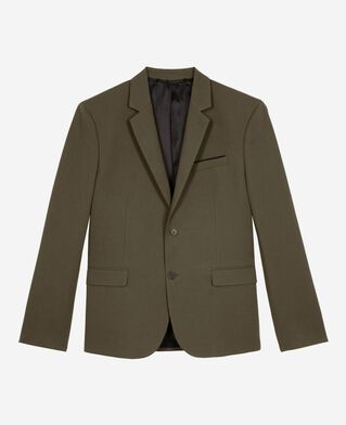 The Kooples MEN KAKI khaki cotton - linen suit jacket