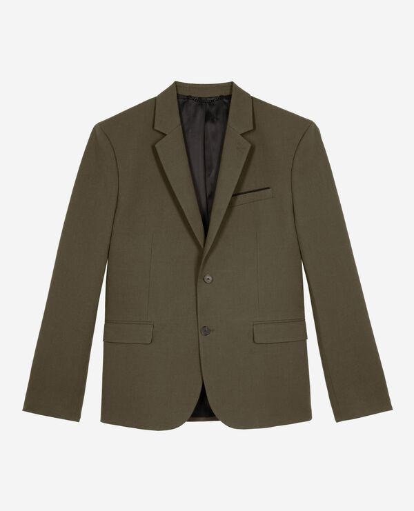 The Kooples HERREN KAKI khaki anzugjacke aus baumwolle - leinen
