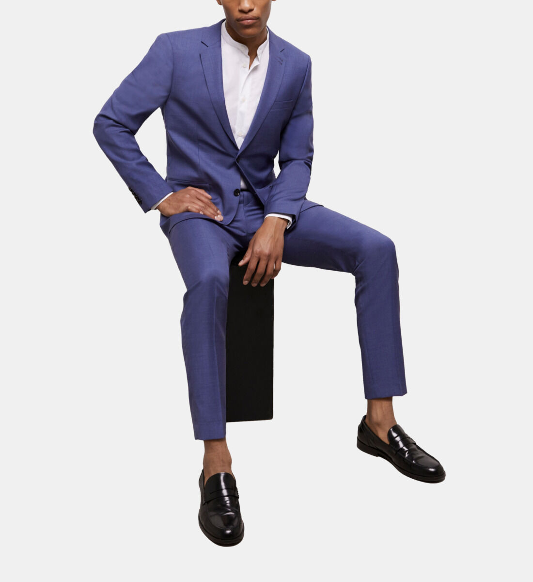 Blue suit jacket