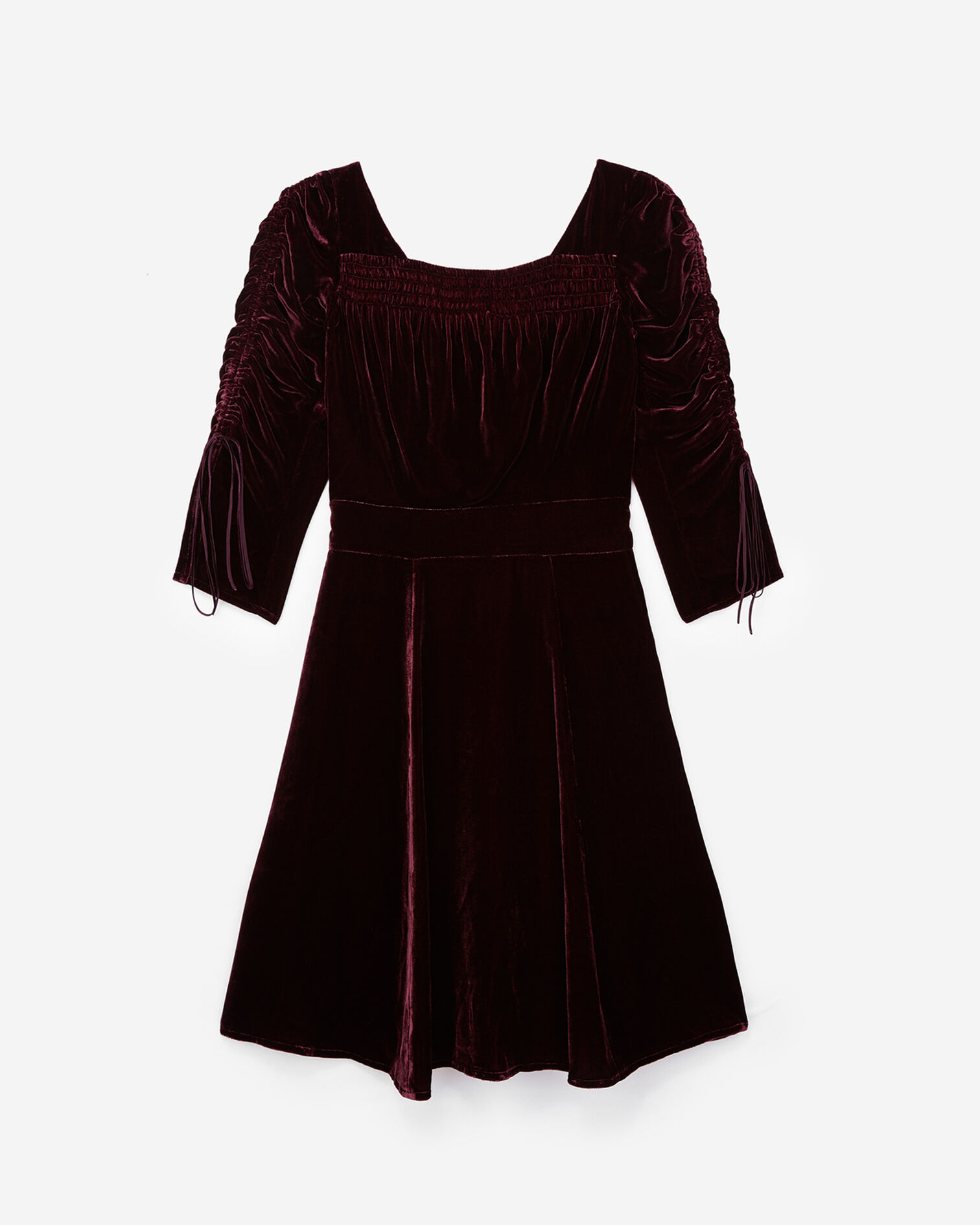 Burgundy velvet dress, BURGUNDY, hi-res image number null