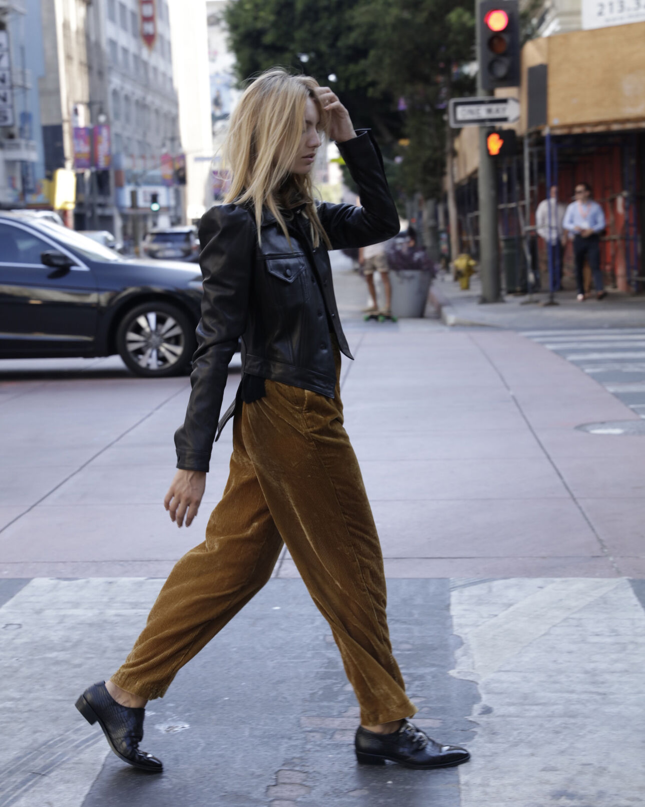 The Kooples DAMEN ANTIC GOLD braune samthose