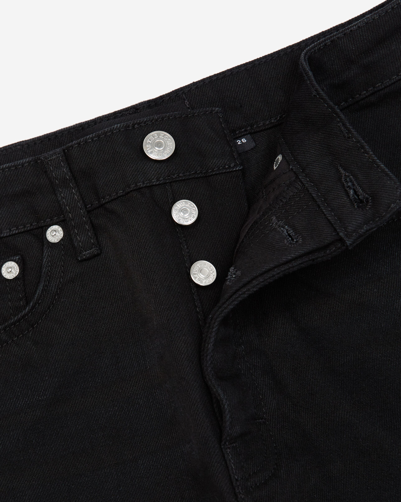 The Kooples FEMME BLACK jean noir à taille haute droit