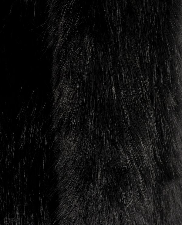 The Kooples WOMEN BLACK black fur collar