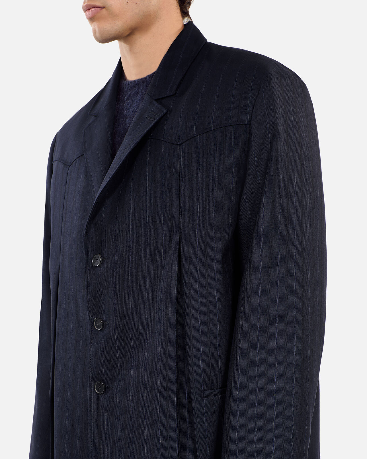 The Kooples HOMBRE NAVY blazer estilo kimono rayas azul