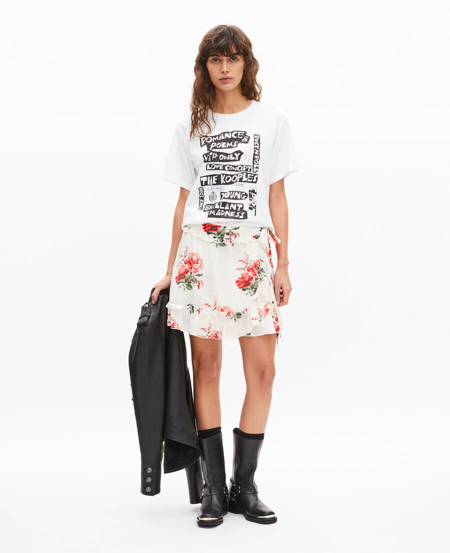 The Kooples F WHITE t-shirt with white screen print