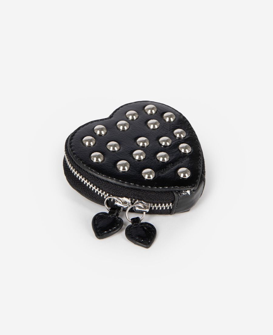 The Kooples F BLACK black leather purse/bag charm