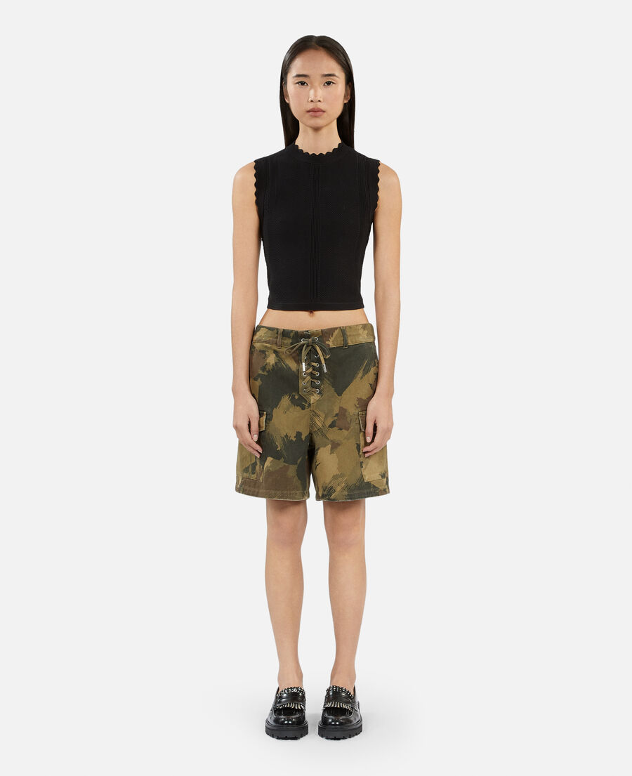 top cropped negro punto