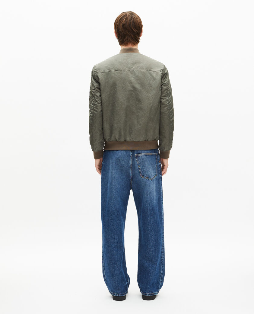 The Kooples MEN FORET khaki marble-effect bomber