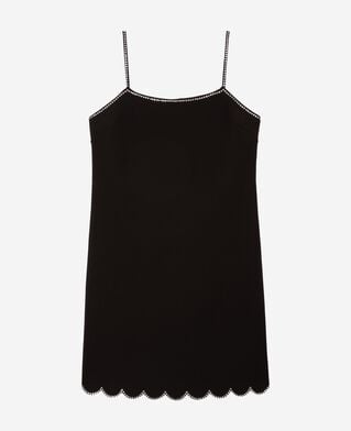 The Kooples F BLACK short dress with black rhinestone details