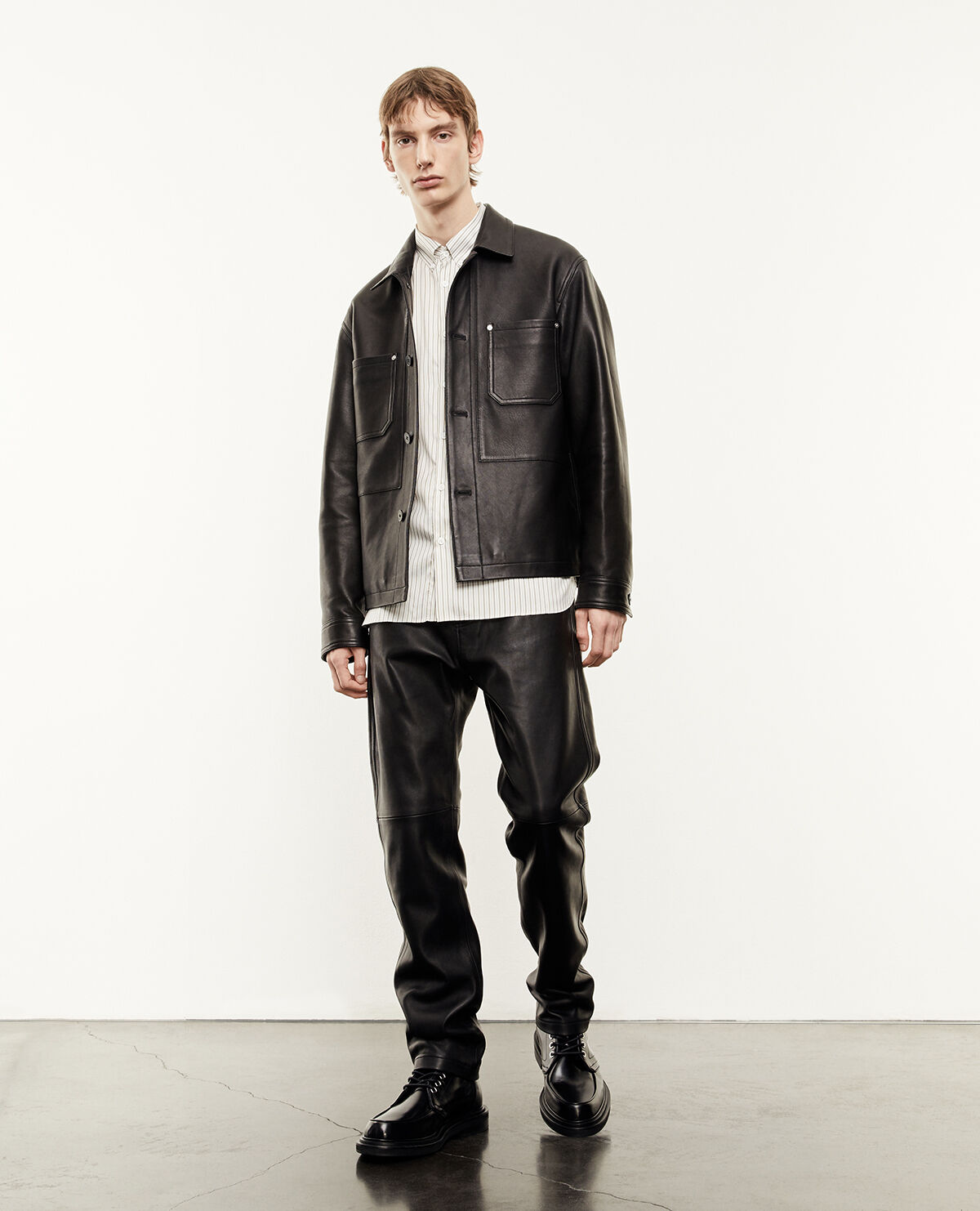 Surchemise en cuir best sale homme