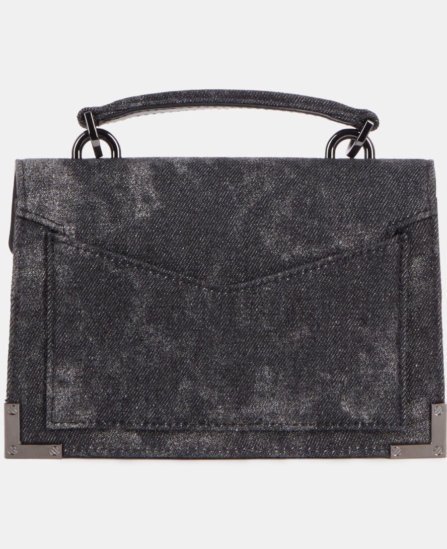 The Kooples F BLACK WASHED emily new nano black denim bag with rivets