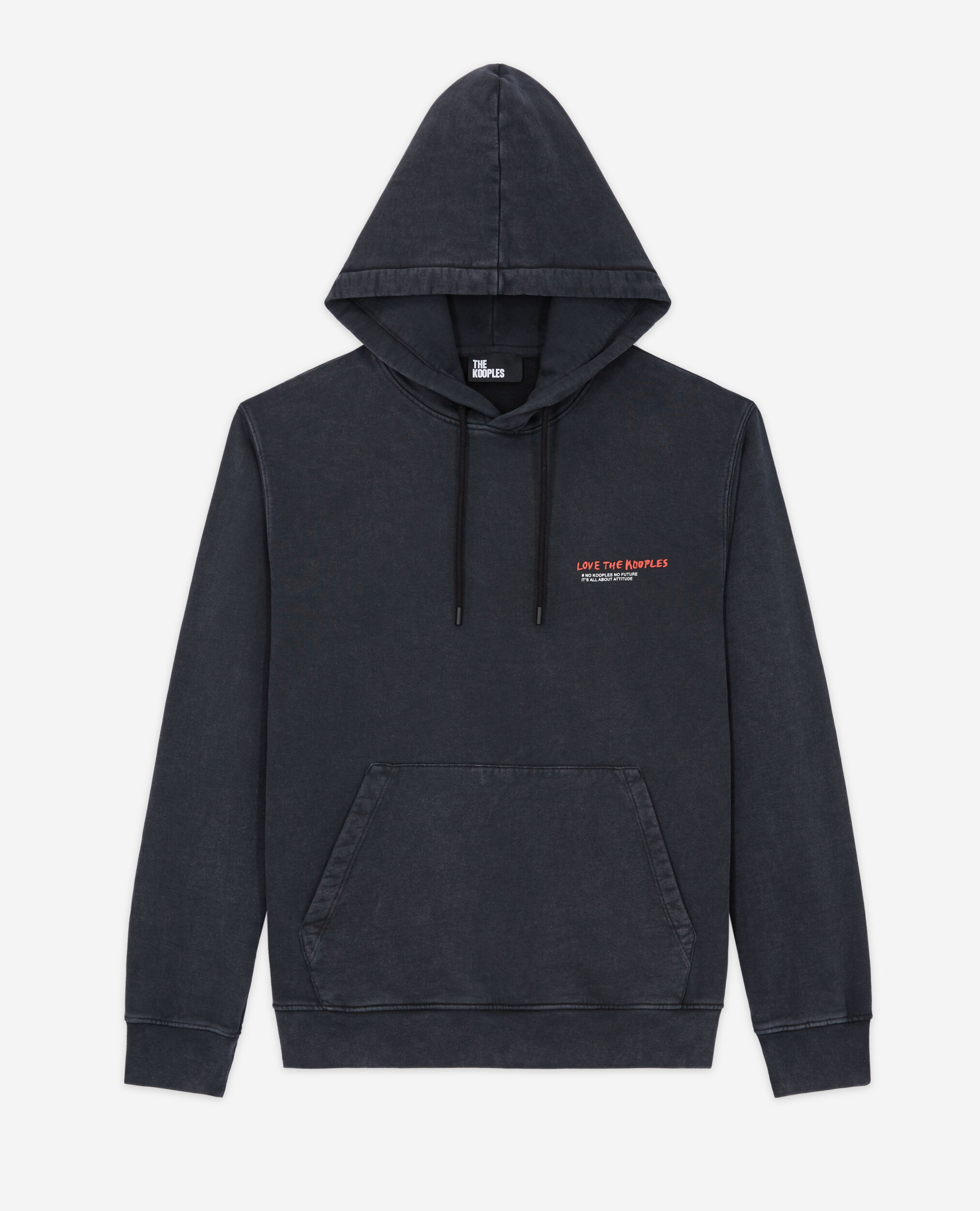 Sudadera Love Kooples negra, BLACK WASHED, hi-res image number null