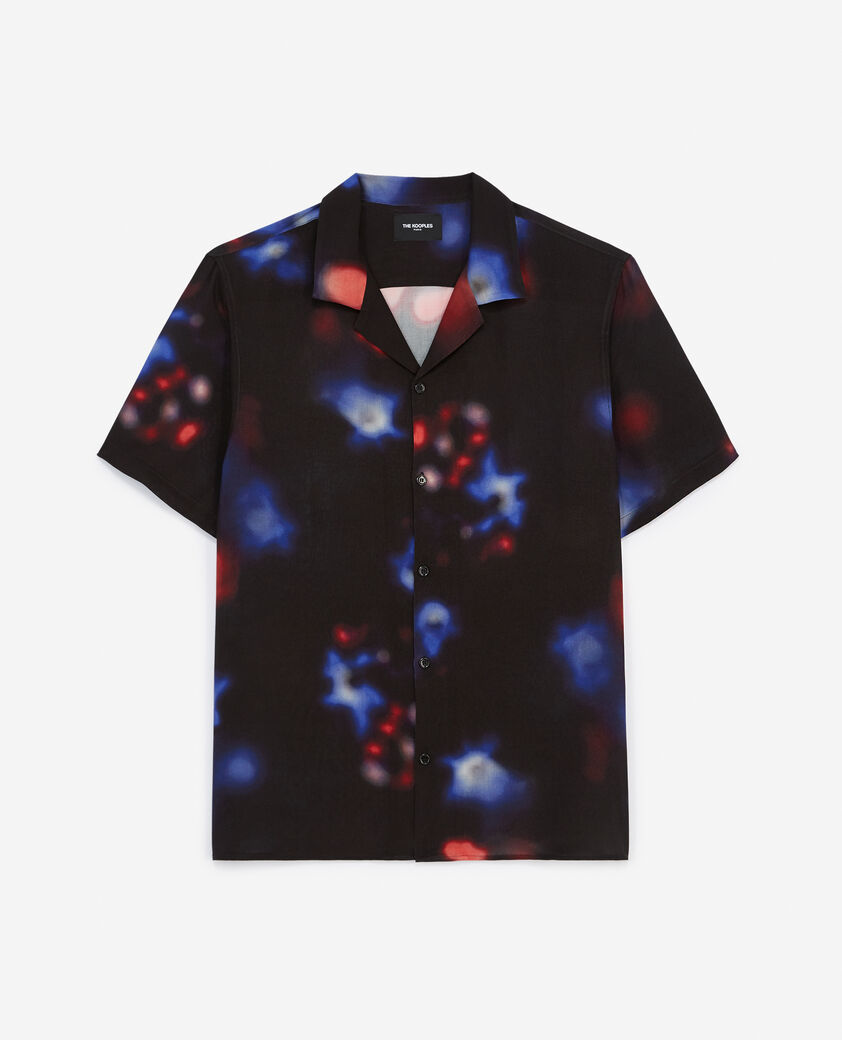 The Kooples H BLACK RED BLUE loose shirt with lights print