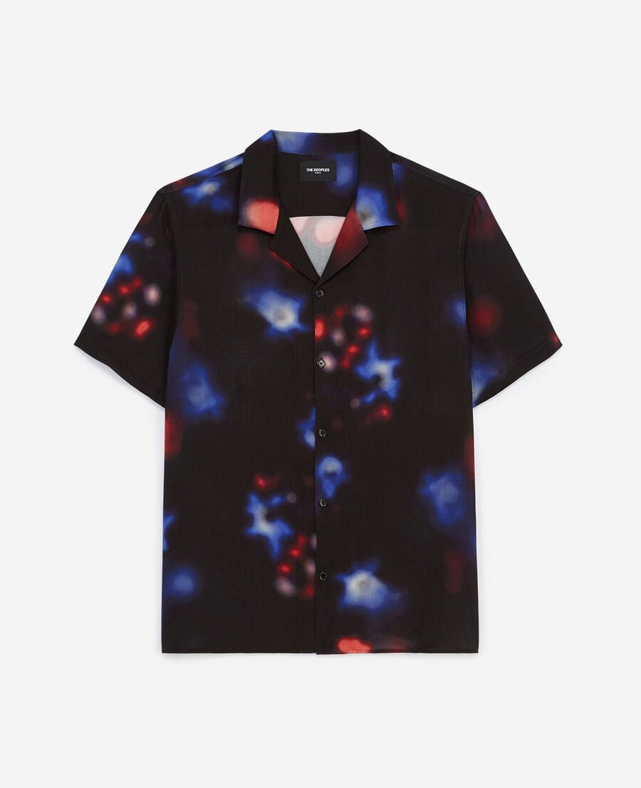 The Kooples H BLACK RED BLUE loose shirt with lights print