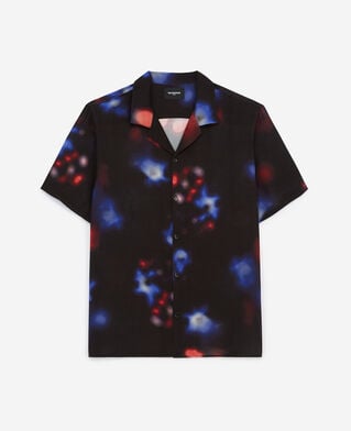 The Kooples H BLACK RED BLUE loose shirt with lights print