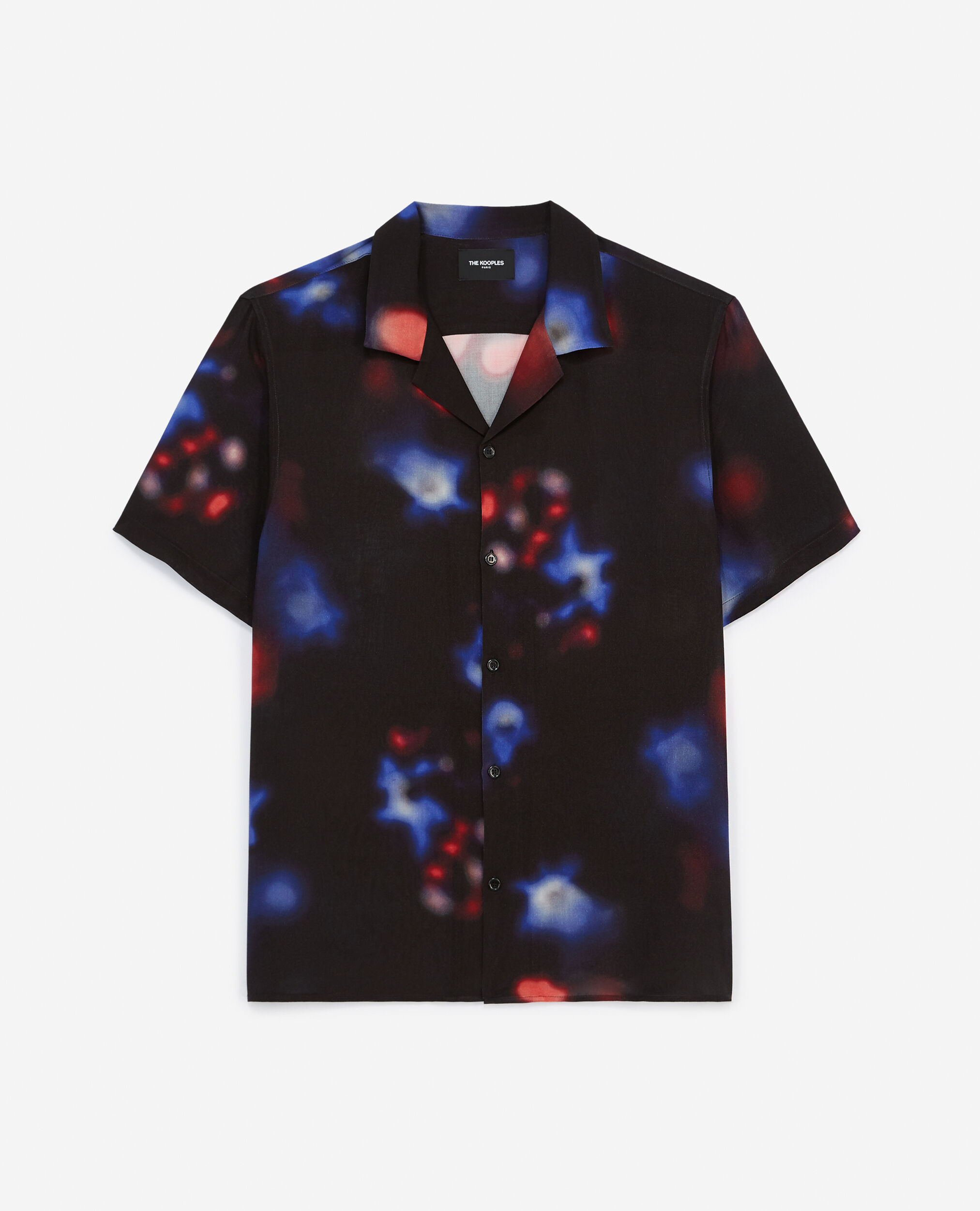 Loose shirt with lights print, BLACK RED BLUE, hi-res image number null