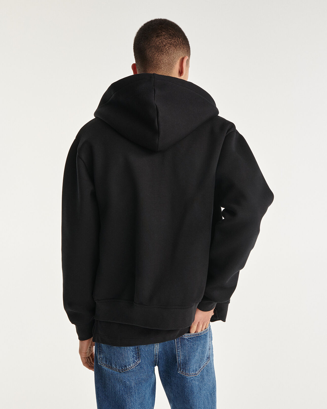 The Kooples HOMME BLACK sweat avec zip noir