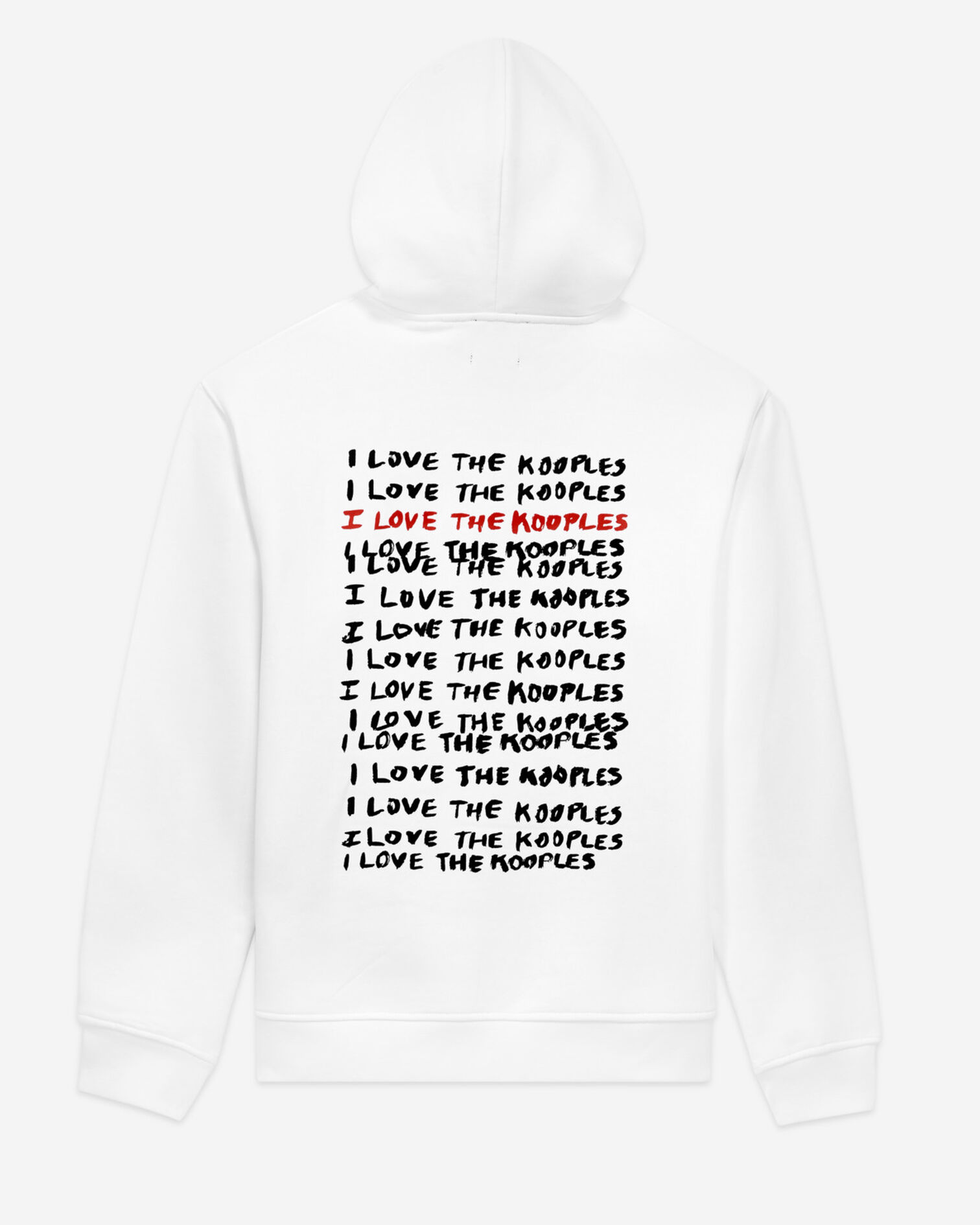Sweat coton blanc motif Love The Kooples, WHITE, hi-res image number null