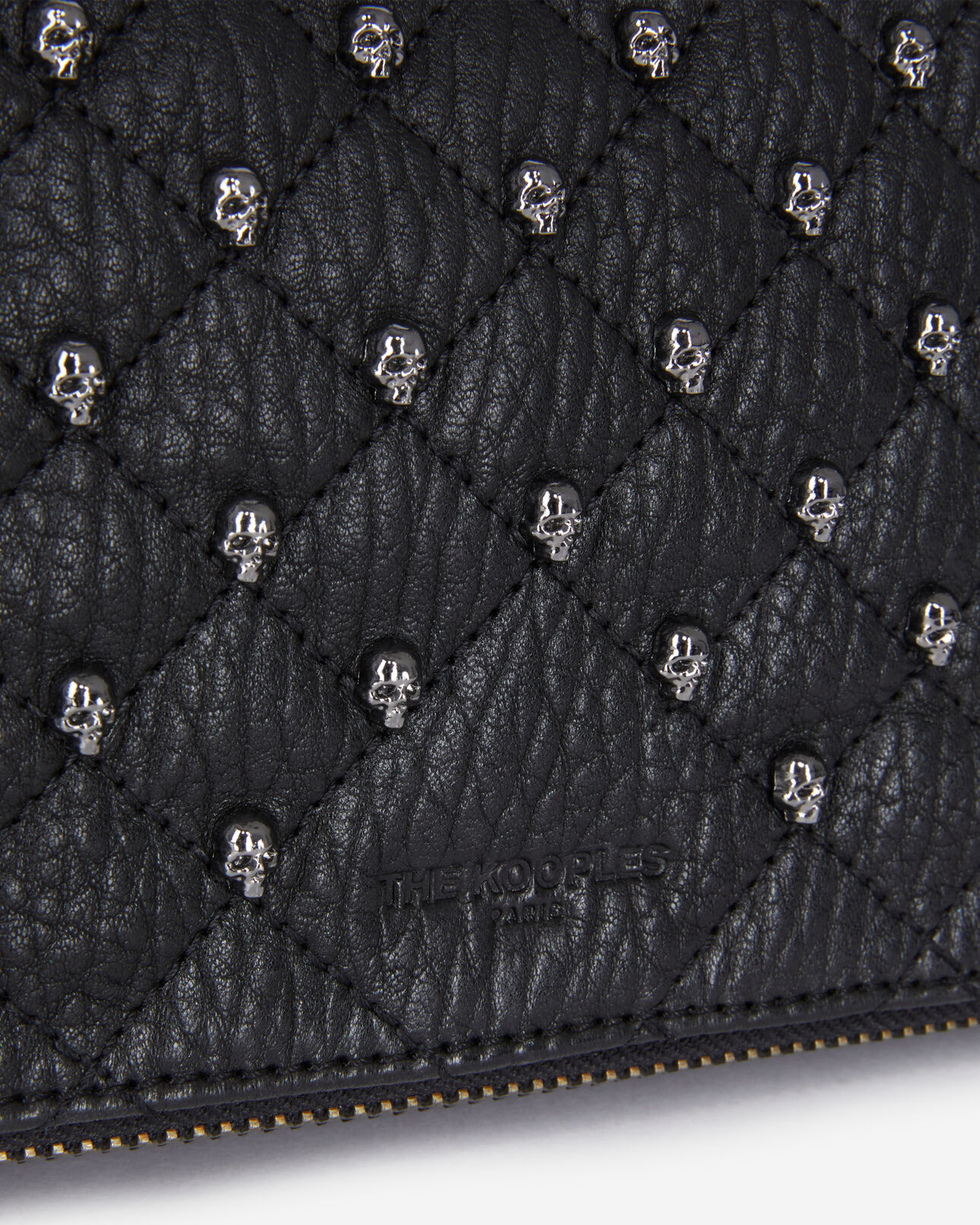 The Kooples DAMEN BLACK mittlere heritage-tasche aus schwarzem leder