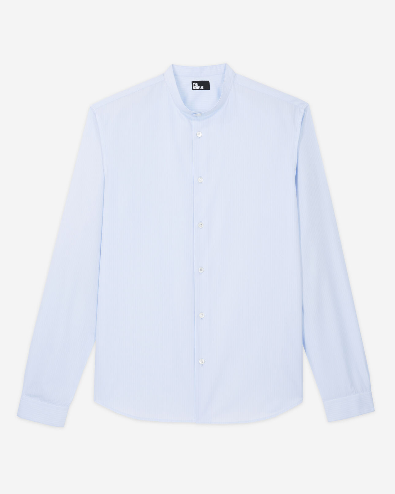 The Kooples HOMME BLUE / ECRU chemise col officier bleu